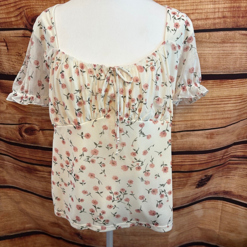 No Boundaries Womens Short Sleeve Babydoll Ren Faire Top‎ Size XXL
